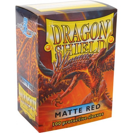 100 Protège cartes Dragon Shield Red Matte