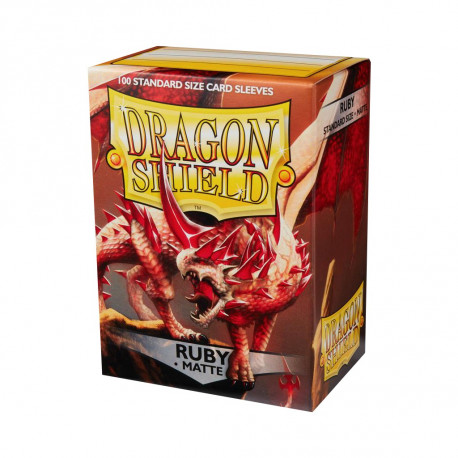100 Protège cartes Dragon Shield Ruby Matte